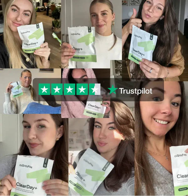 Trustpilot-Bewertungen von Cloudless Clear+ Kundinnen — 4,4 Sterne mit 689+ Reviews